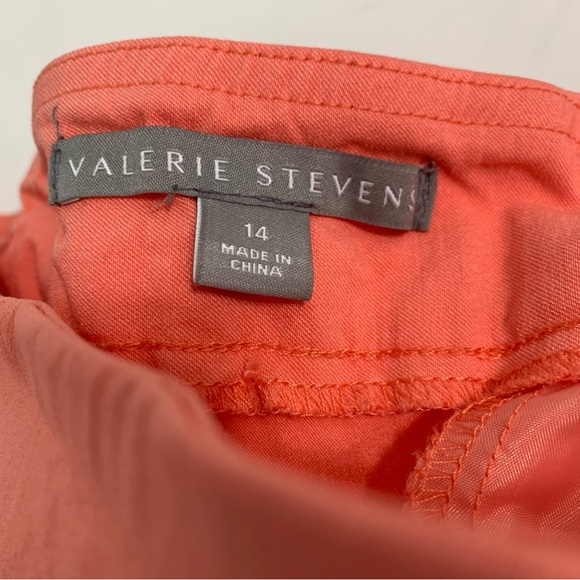 Women’s Valerie Stevens Capris SZ 14 Orange, Coral Color Vacation Beach … - Picture 3 of 7